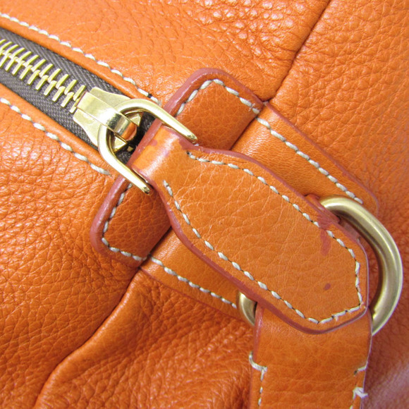 PRADA Leather Boston Bag in Orange - Picture 9 of 15